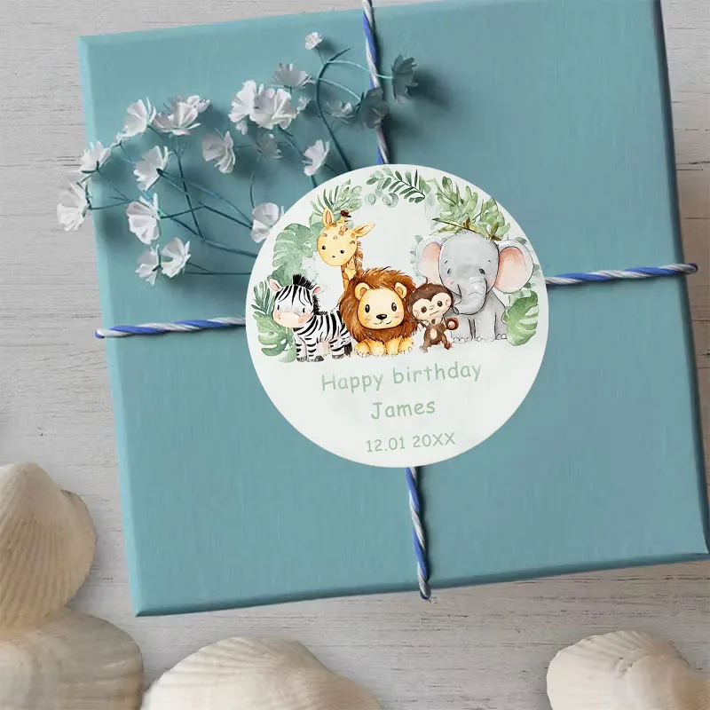 

90pcs custom birthday stickers for birthday party invitations, gift tags, and party decorations