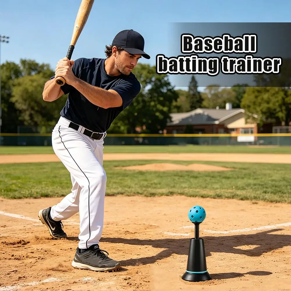 Baseball Tee Popper No Pitcher Hitting Trainer With 3 Popper Balls Outdoor Sports Baseball Strength Batting Training Equipment
