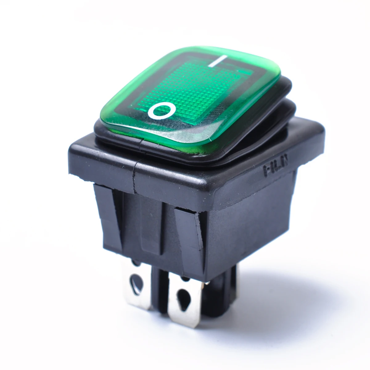 Waterproof Rocker Switch Boat Car Round 4 Pin LED Yellow Light On 12V DC Terminal Dustproof Water Resistant for Boat