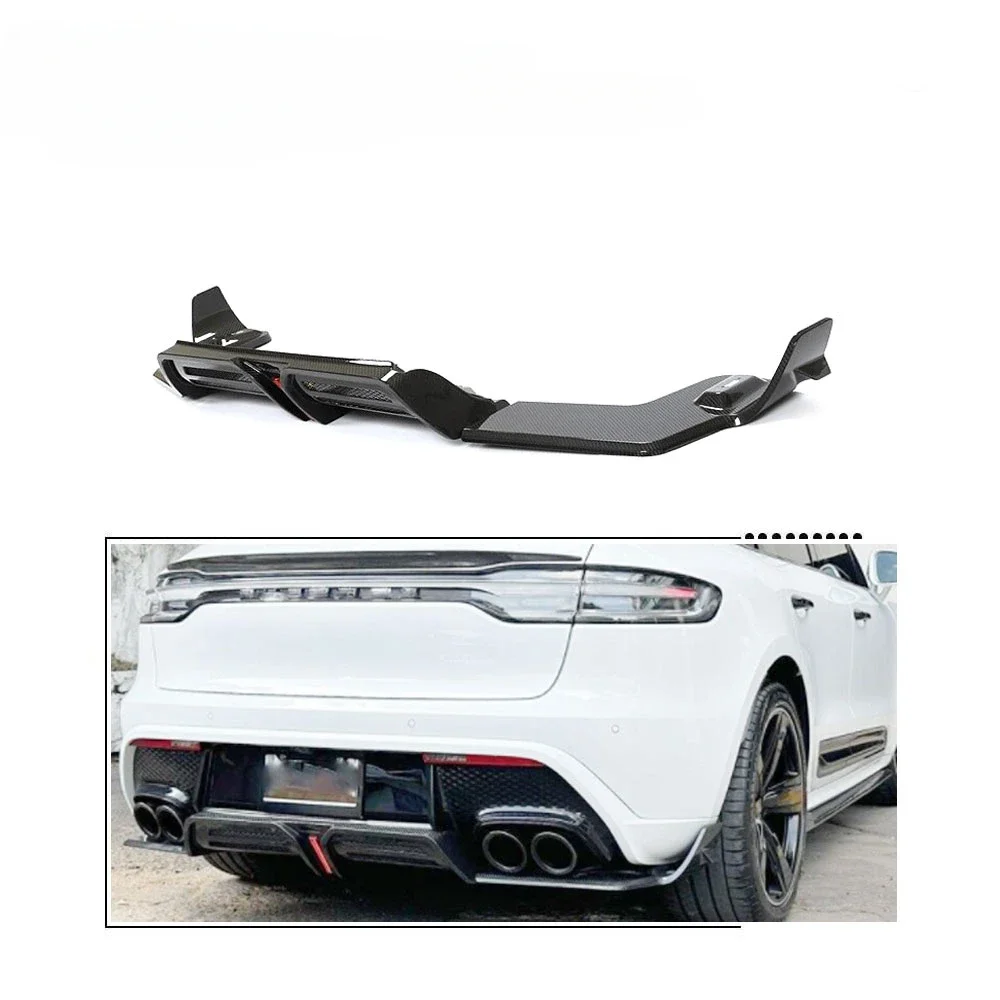 Dry Carbon Fiber Rear Bumper Diffuser for Porsche Macan Sport Utility 4-Door 2022-2023