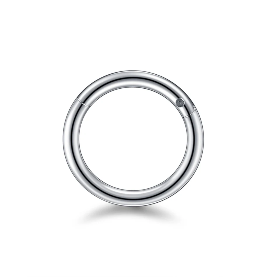 1PC 316L Steel Hinged Segment Nose Ring 12/14/16//18/20G Nipple Clicker Ear Cartilage Tragus Helix Lip Piercing Unisex Jewelry