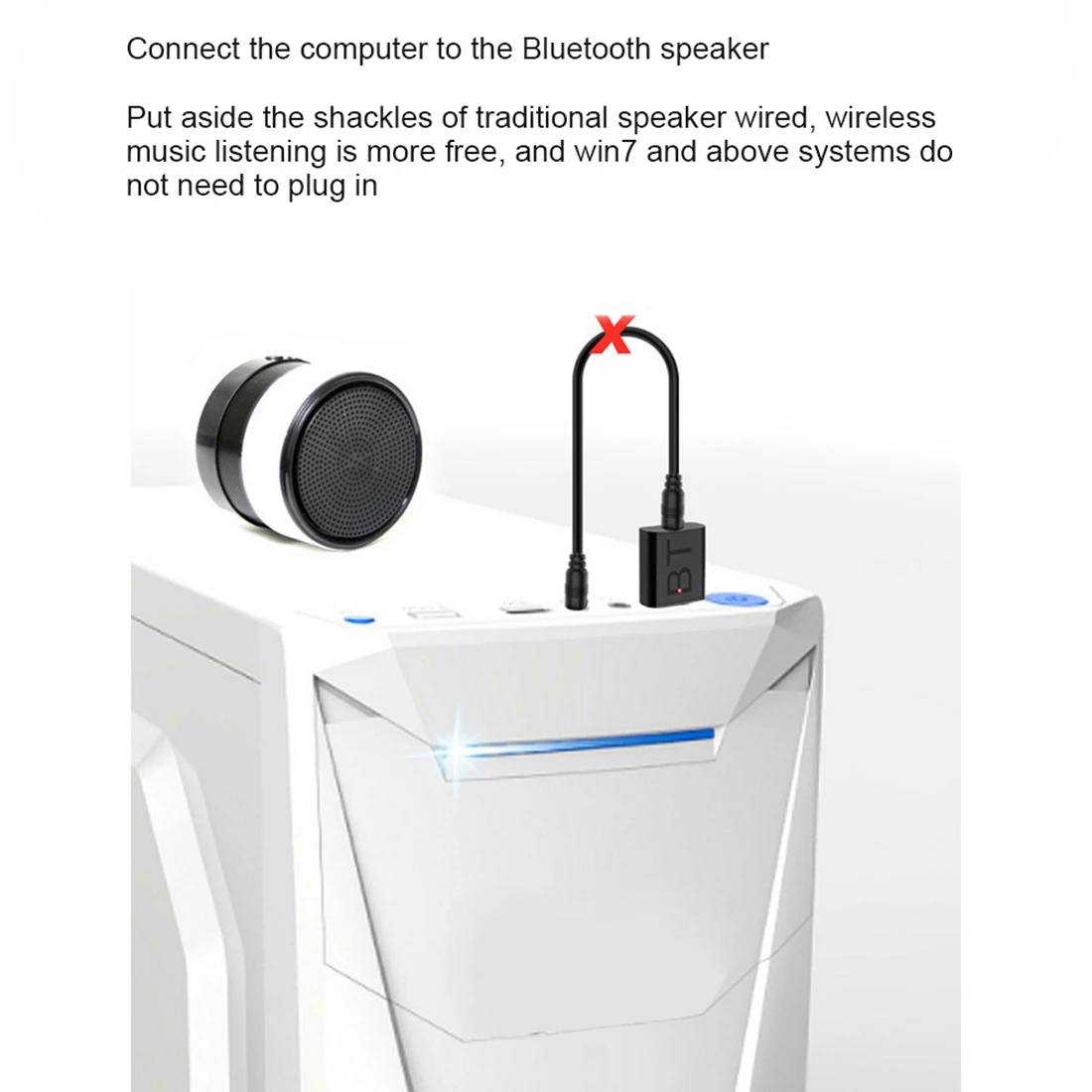 Minitransmisor y receptor Bluetooth 5,0 para coche, adaptador inalámbrico de Audio con conector AUX de 3,5 MM, indicador LED, Kit de adaptador USB 2 en 1