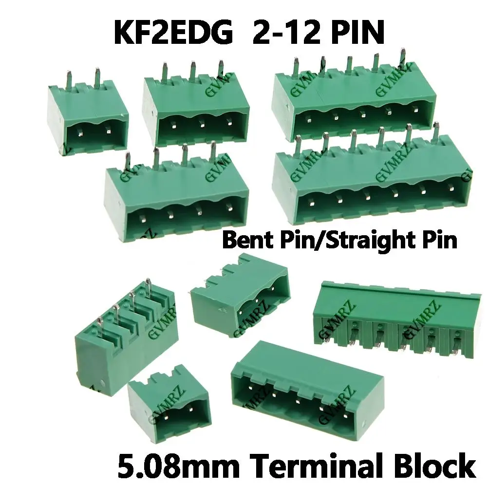 5PCS 2 3 4 5 3 4 5 6  PIN KF2EDG 2-6 PIN Plug-in Seal PCB Plug-in Terminal Block 5.08mm Male Header Wire Connector 2EDG 7 8 9