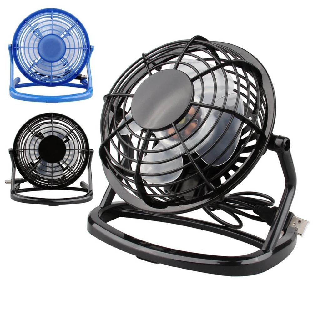 1~3PCS Portable 4 inch USB Mini Fan DC 5V Small Desk Fan 4 Blades Cooler Cooling Fan Mini Super Mute Silent Fans For