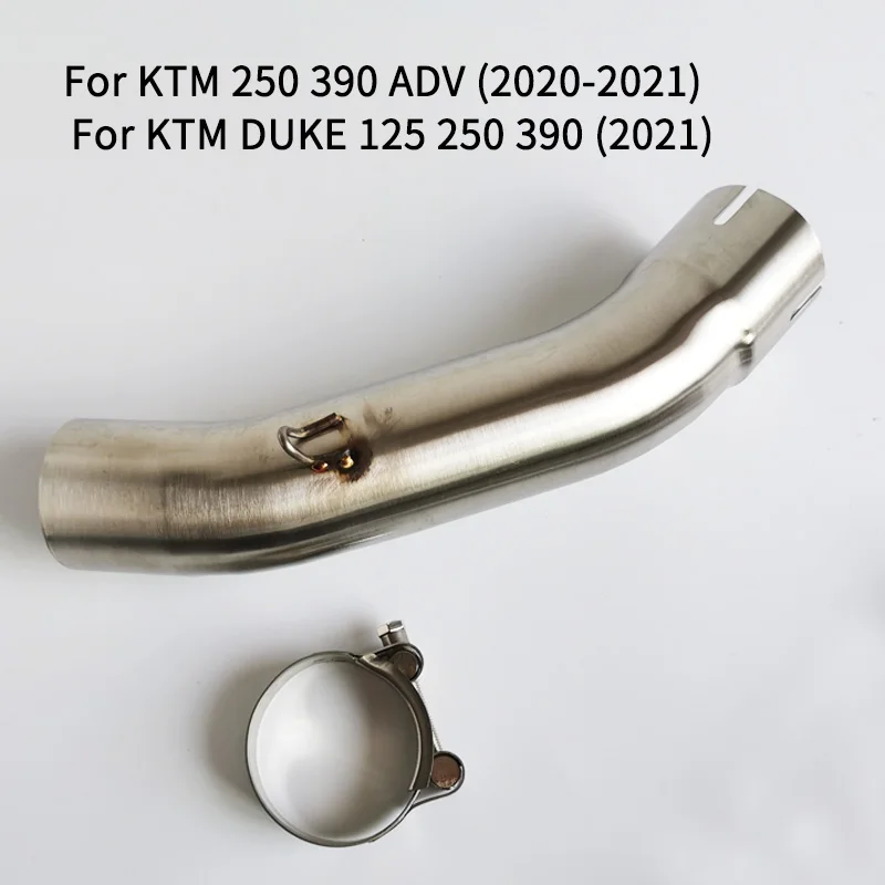 Motorcyle Exhaust Middle Link Pipe 51mm Muffler Escape Section Adapter Connect  for KTM DUKE RC 125 250 390 RC390 Duke390