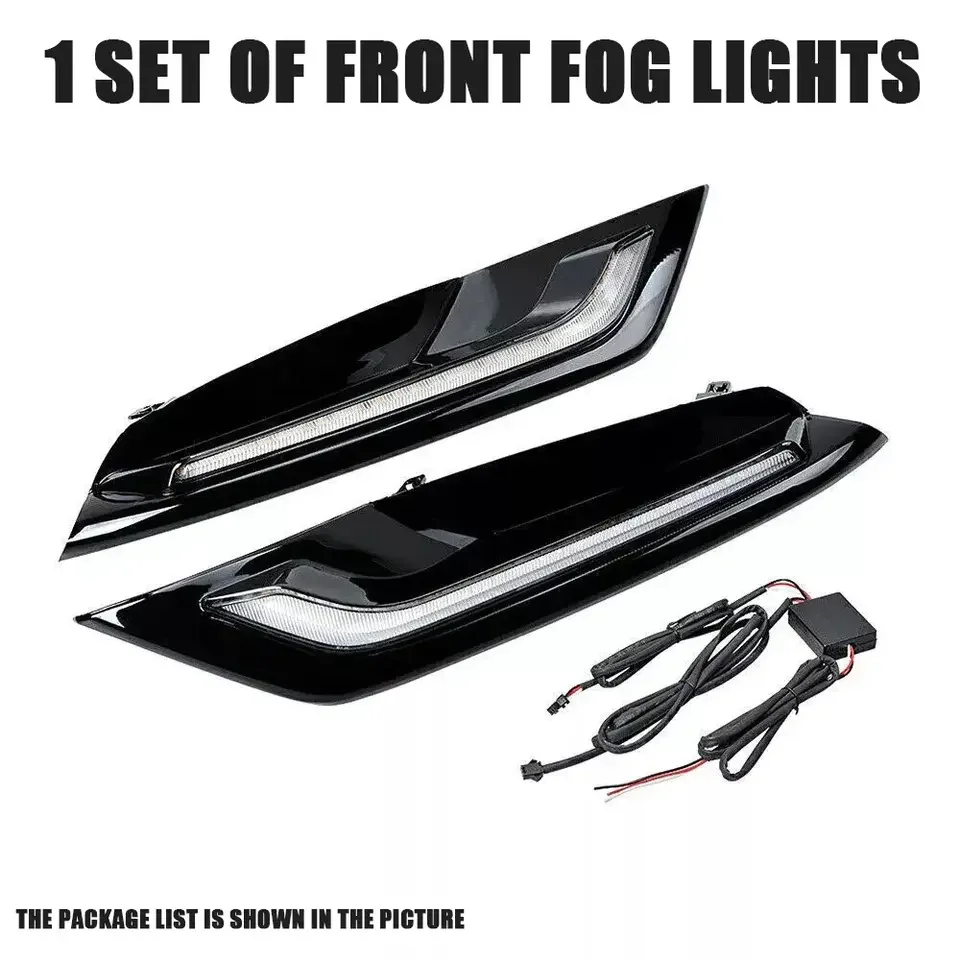 LED DRL for Mazda 3 Sedan 2019 2020 2021 2022 Front Driving Fog Lights Daytime Running Lights with Dynamic Turn Signal Lights