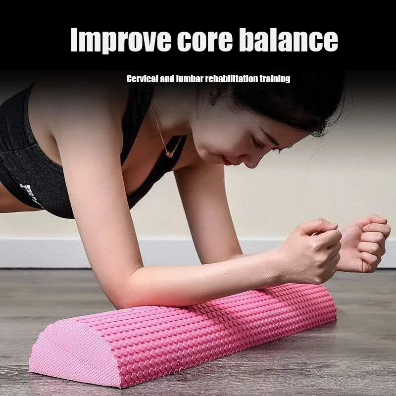 Yoga Column Gym Fitness Foam Roller Pilates Yoga Exercise Back Muscle Massage Roller Soft Yoga Block Muscle Roller Half Round