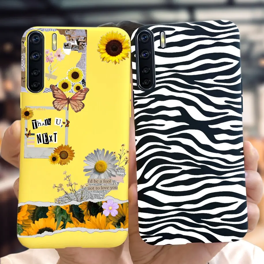 For OPPO Reno 3 Case CPH2043 Cover Fashion Flower Silicone Soft TPU Slim Funda For OPPO A91 F15 CPH2021 OPPOA91 Reno3 Phone Case