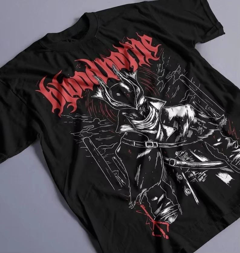 Camiseta Unisex Bloodborne Lady Maria of The Astral Clocktower Gaming, camiseta Soulsborne Yharnam, camisa de gran tamaño, camisetas superiores de algodón