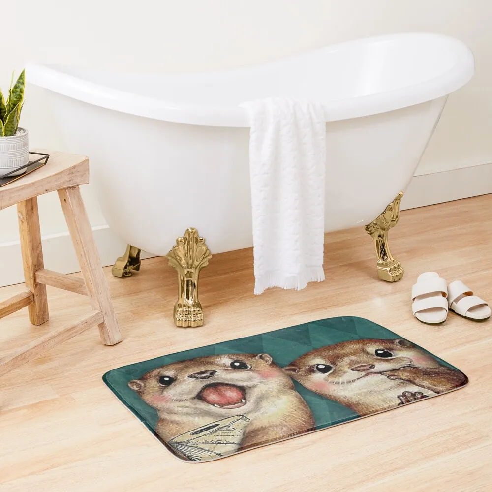 

Otter Nice Butt Poster Bath Mat Bathroom Absorbent Quick Dry Bathroom Shower Curtain Mat