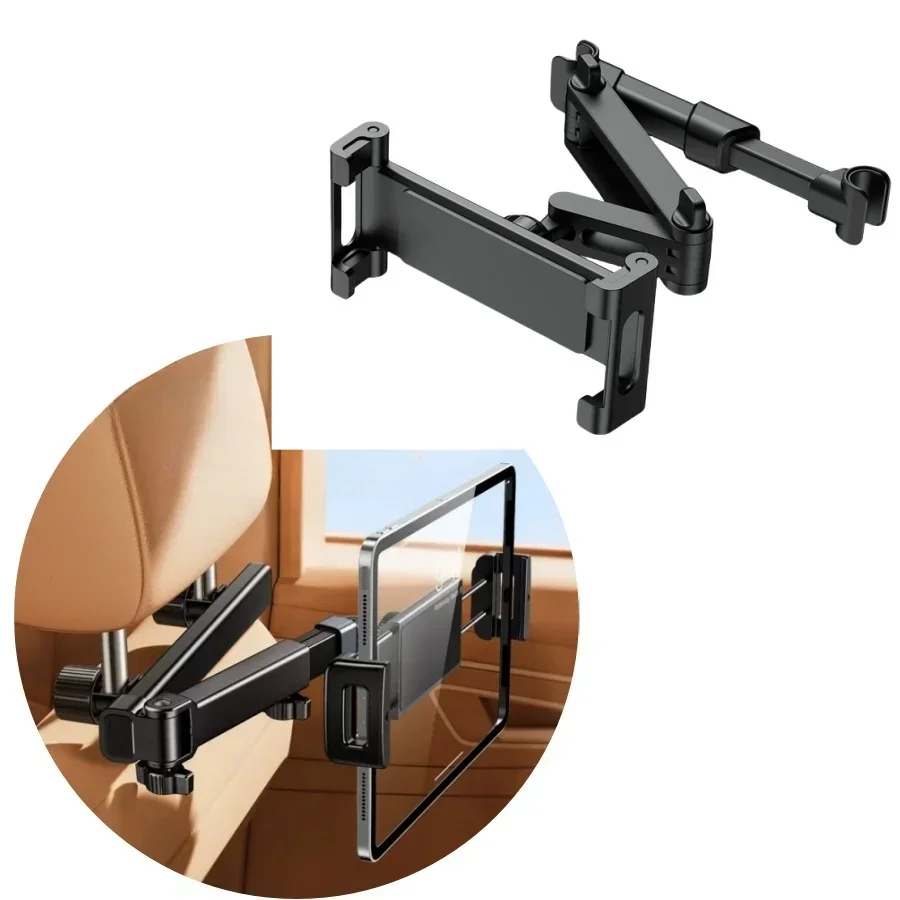 

Автомобильный держатель для планшета на подголовнике, регулируемая подставка для iPad Air Mini и устройств 4,7–12,9 дюйма, крепление на подголовник, совместимое с автомобилем