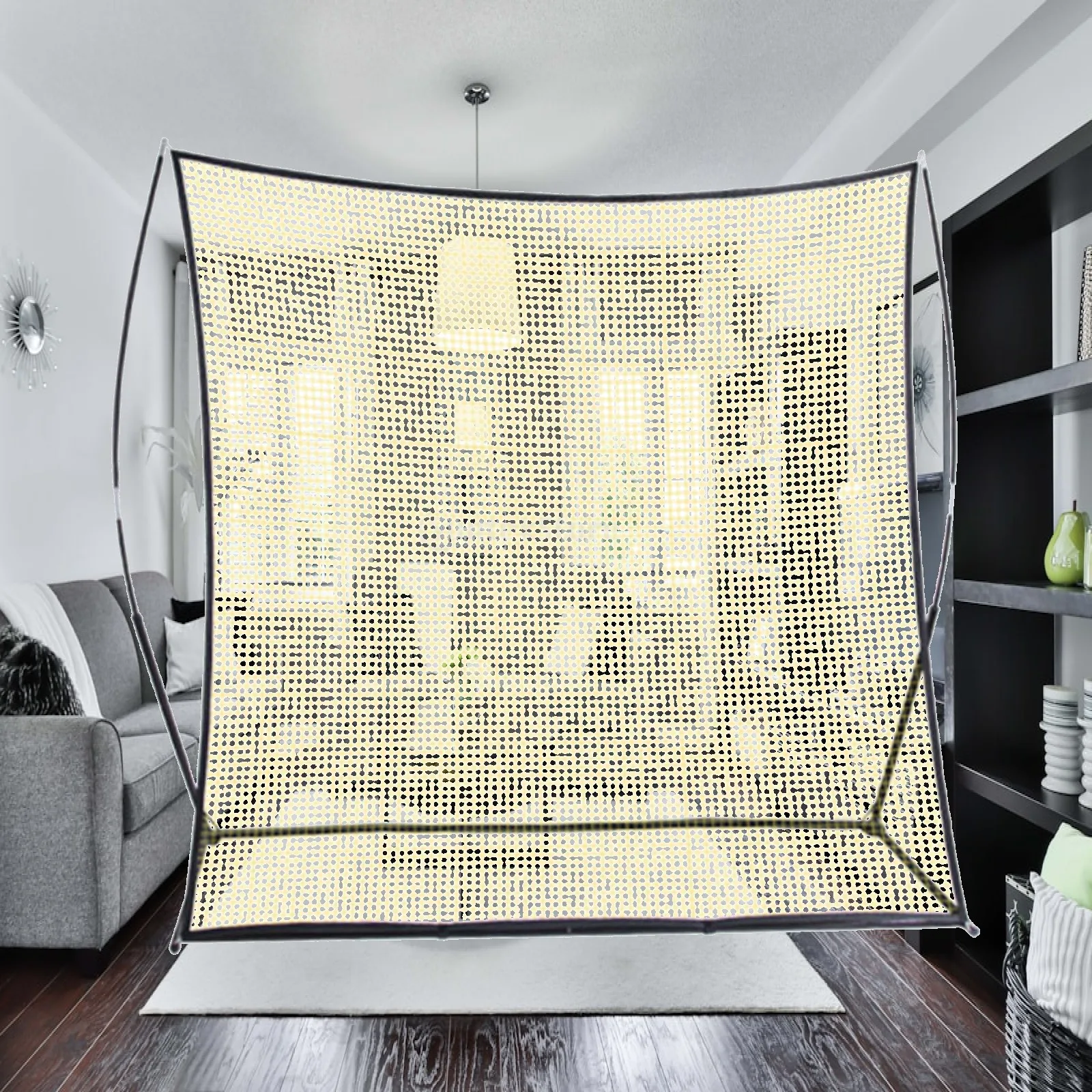 Soccer Rebounder Net Outdoor Use Soccer Pitchback Net Foldable for Beginners