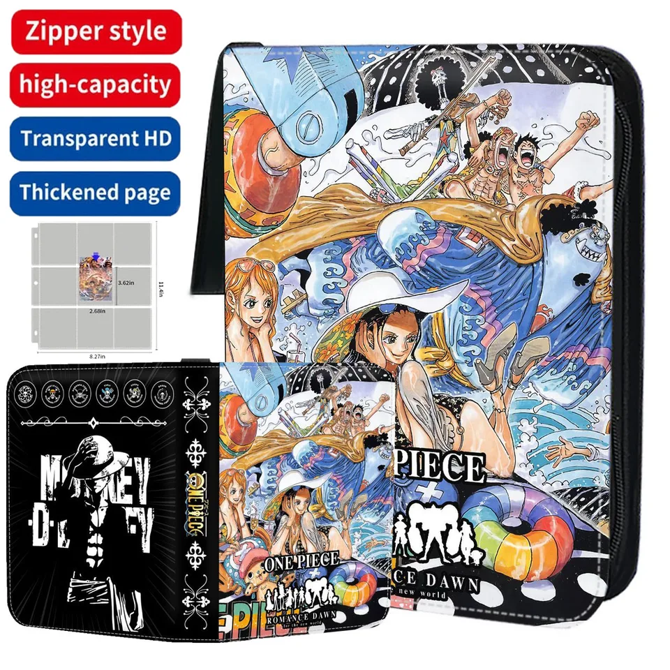Classeur Album De Cartes OnePiece – 50 Pages, 400 Cartes – Cuir PU Imperméable – Porte-Cartes Collection