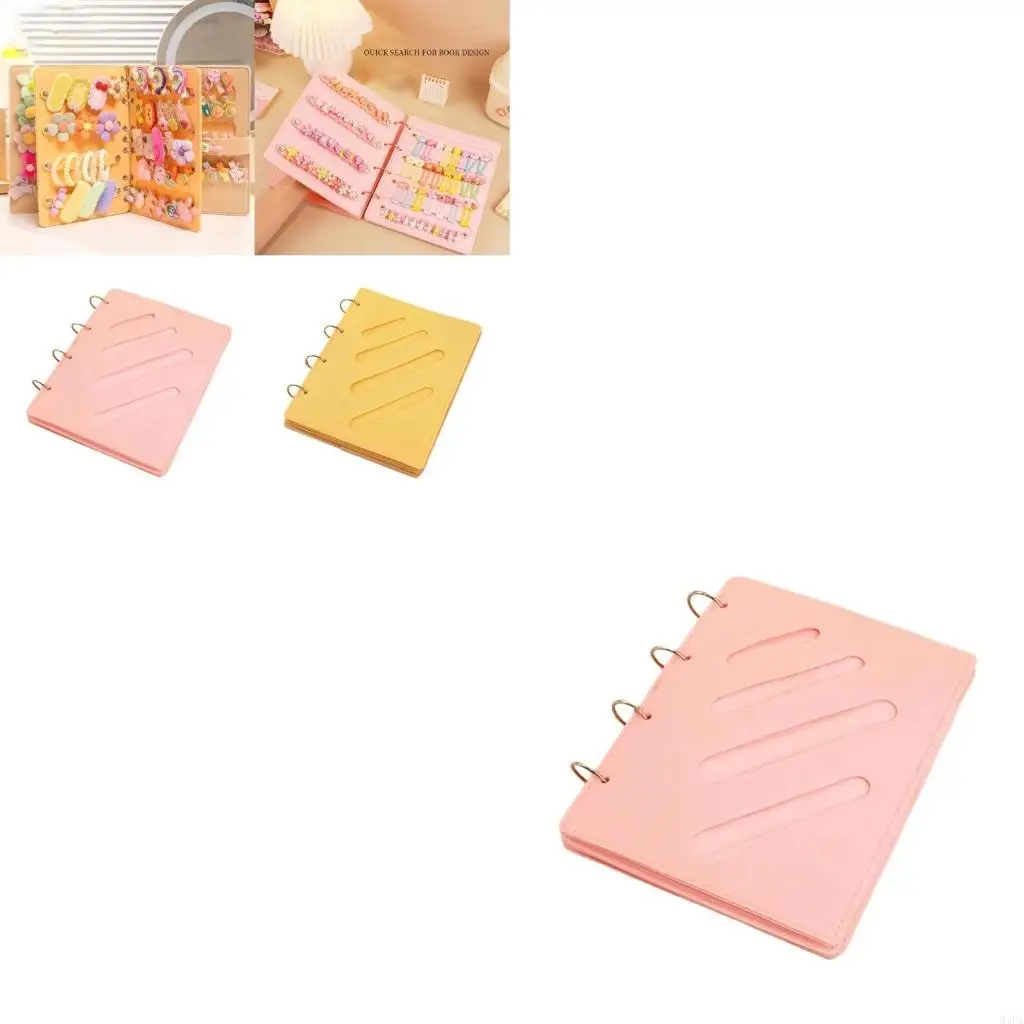 

94PA Childrens Hair Accessory Display Organizers Foldable Portable Hair Clip Organizers Felt Texture Great for Home and Travel