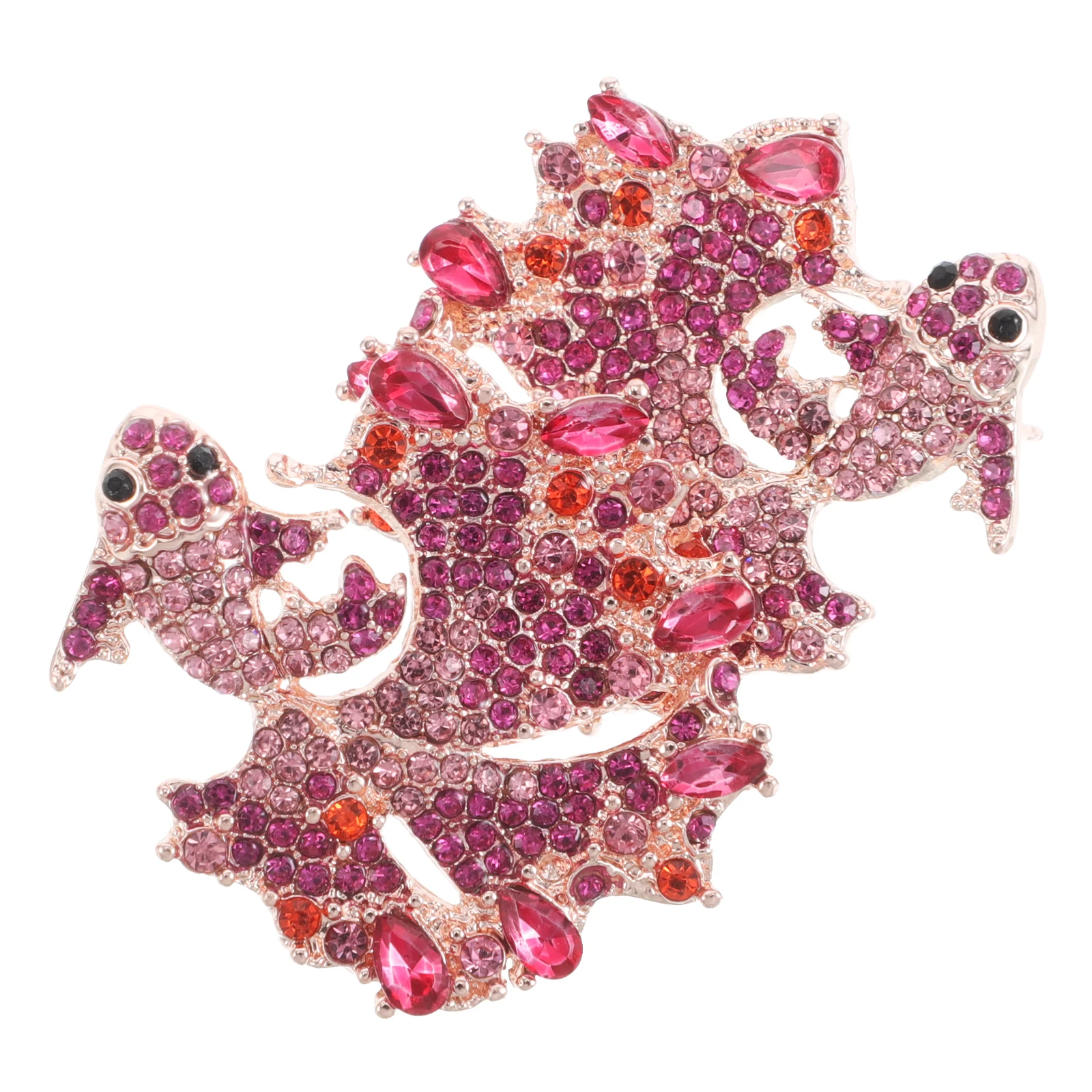 

Rhinestone Vintage Earrings Exaggerated Fish Drop Dangle for Women Comfortable Lightweight Unique Design Zinc Alloy