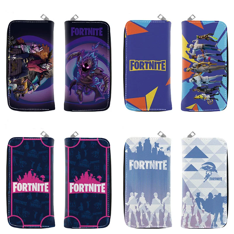 

Anime Cartoon Fortnite PU Leather Multi-Layer Wallets Cosplay Long Wallet Game Coin Purse Kawaii Zipper Money Clip Birthday Gift