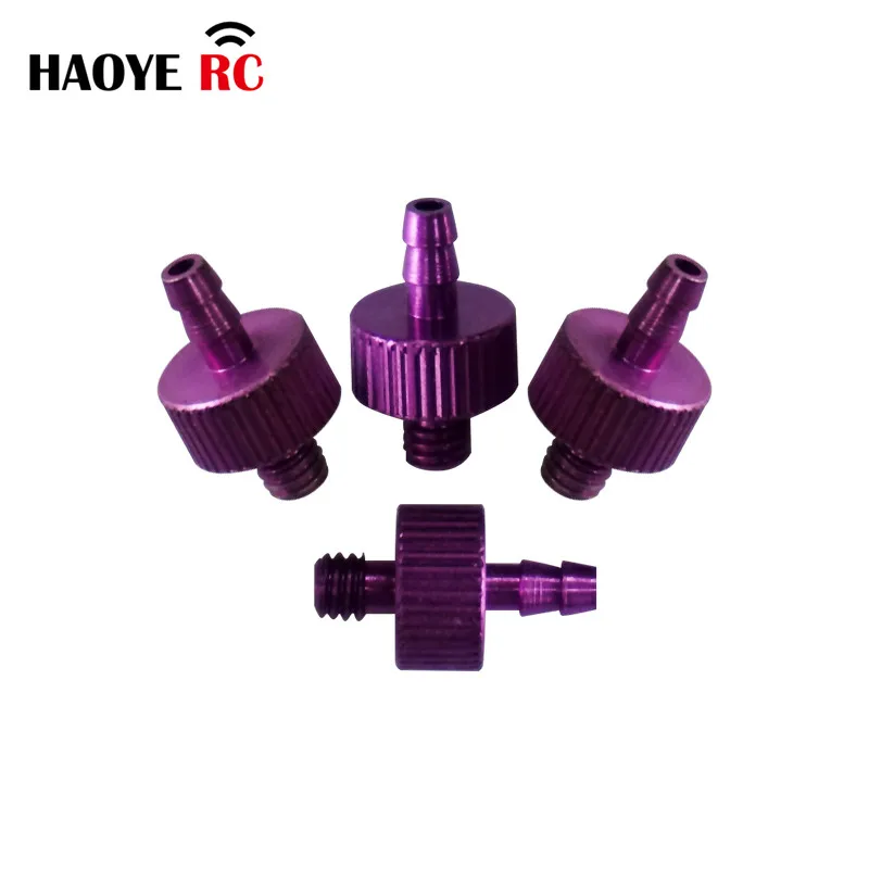 Haoye 2 uds Alu Dot boquilla de Metal conector de tanque de aceite boquillas accesorio de tanque de aceite para Nitro Gas RC barco coche avión Accesorios
