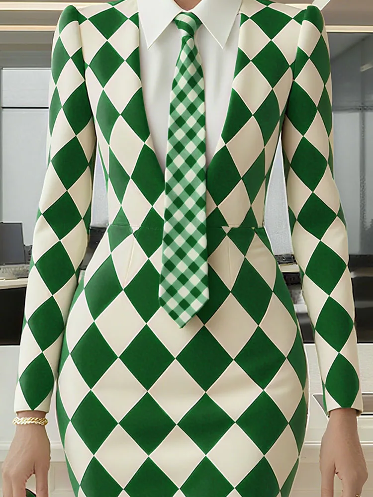 الخريف عادية كم طويل سليم فستان الحفلات أنيقة التلبيب طوق المرأة فستان طويل موضة شعرية طباعة التنقل فستان ذيل السمكة #1