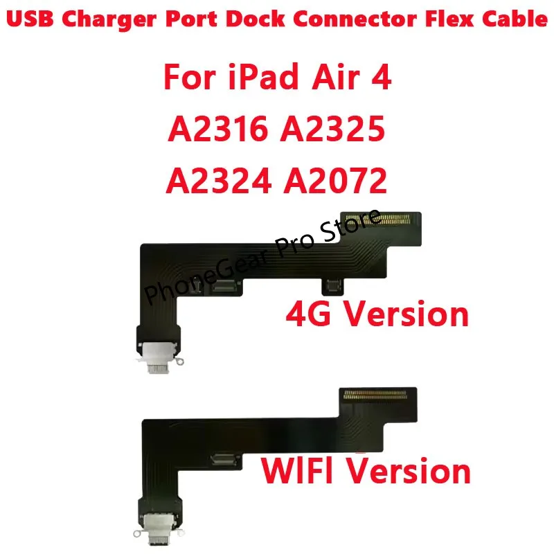 

USB Charger Port Dock Connector Plug Socket Jack Ribbon For iPad 4 A2316 A2324 A2325 A2072 Charging Port Flex Cable