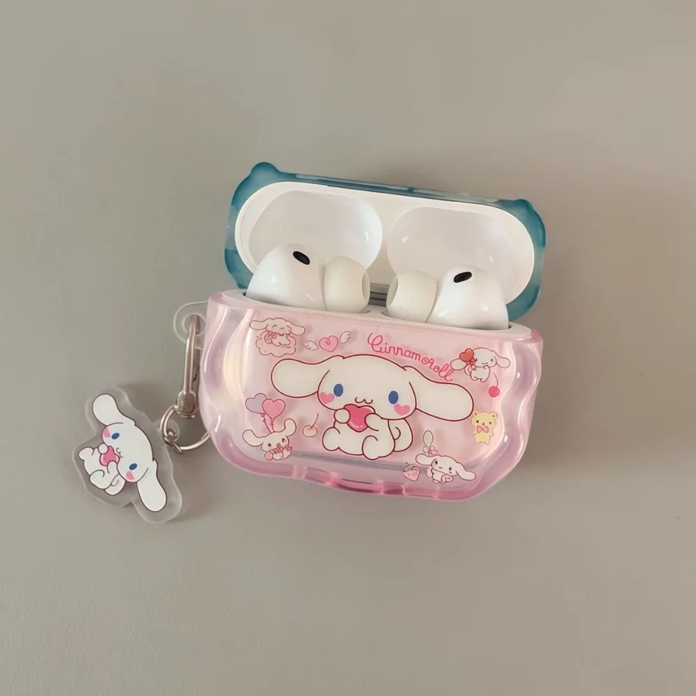 New for Apple AirPods Pro 3 2 Cartoon Cinnamoroll Earphone Protective Case for Apple AirPods 1 2 3 4 Pro Case with Pendant Cover - view 2