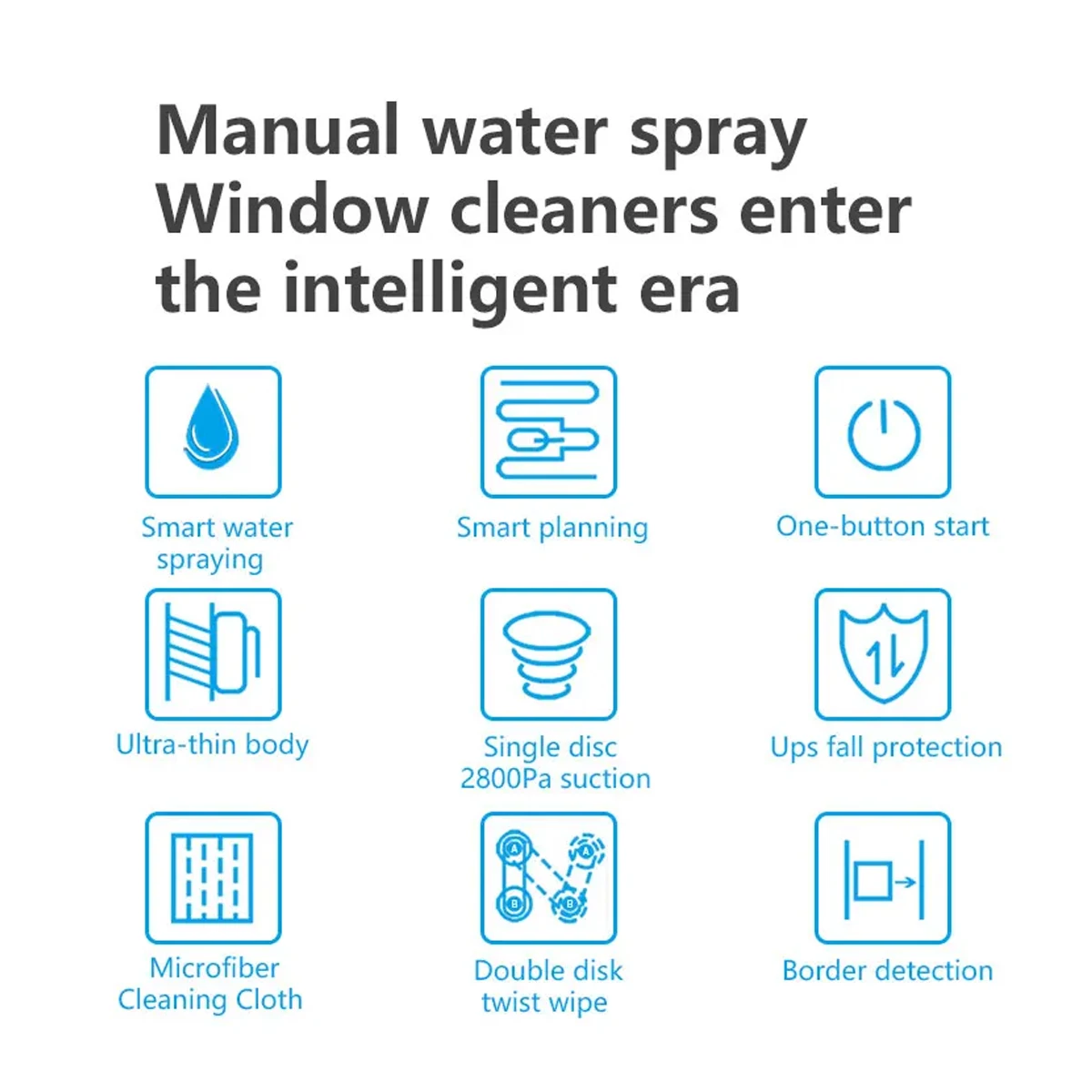 지능형 창 청소 로봇 초음파 분무 물 스프레이 5600Pa 슈퍼 흡입