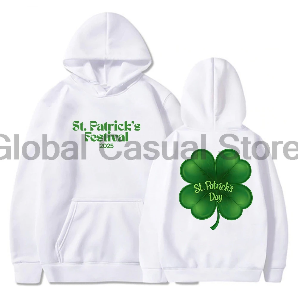 St Patricks Day Hoodie Long Sleeve Streetwear Women Men Hooded Sweatshirts St. Patrick's Festival 2025 Trendy Outfits