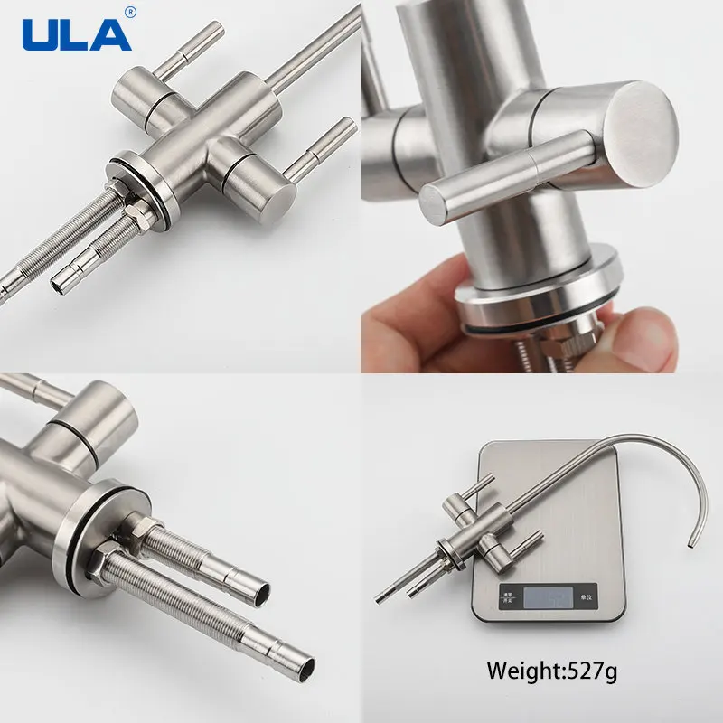 ULA Stainless Steel Kitchen Water Filter Faucet Drinking Water Tap Reverse Osmosis Drinking Water Filter Sink Tap Kitchen