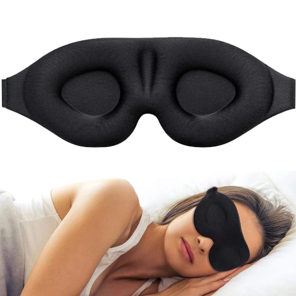 1 Stück Schlafmaske, 3D-Lichtblockierende Schlafmaske (0,7oz/20g), Druckentlastende Nachtschlaf-Augenmaske mit Verstellbarem Riemen – Detail 5