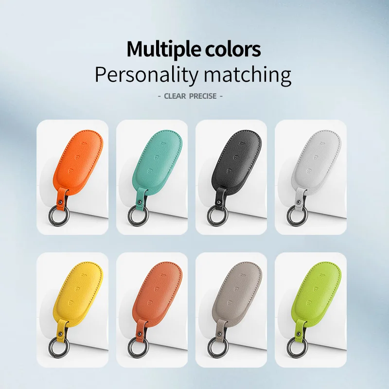 Car Styling Key Case Goat skin Fob For Li Lixiang L6 L7 LEADING IDEAL L8 L9 MAX Key Case Buckle Bag  Shell Car Accessories