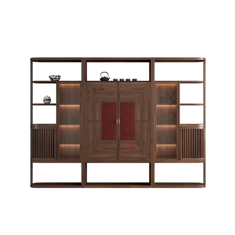 

New Chinese Style Solid Wood Antique Shelf Combination Zen Complete Modern Chinese Style Duobao Pavilion