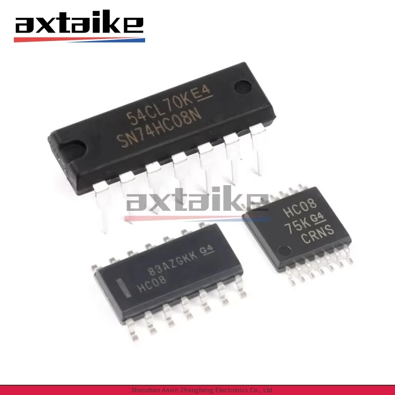 10PCS 74HC08 SN74HC08N DIP-14 SN74HC08DR SOP-14 SN74HC08PWR TSSOP-14 HC08 74HC08D SMD IC Quad 2-input AND Gate CMOS Chip