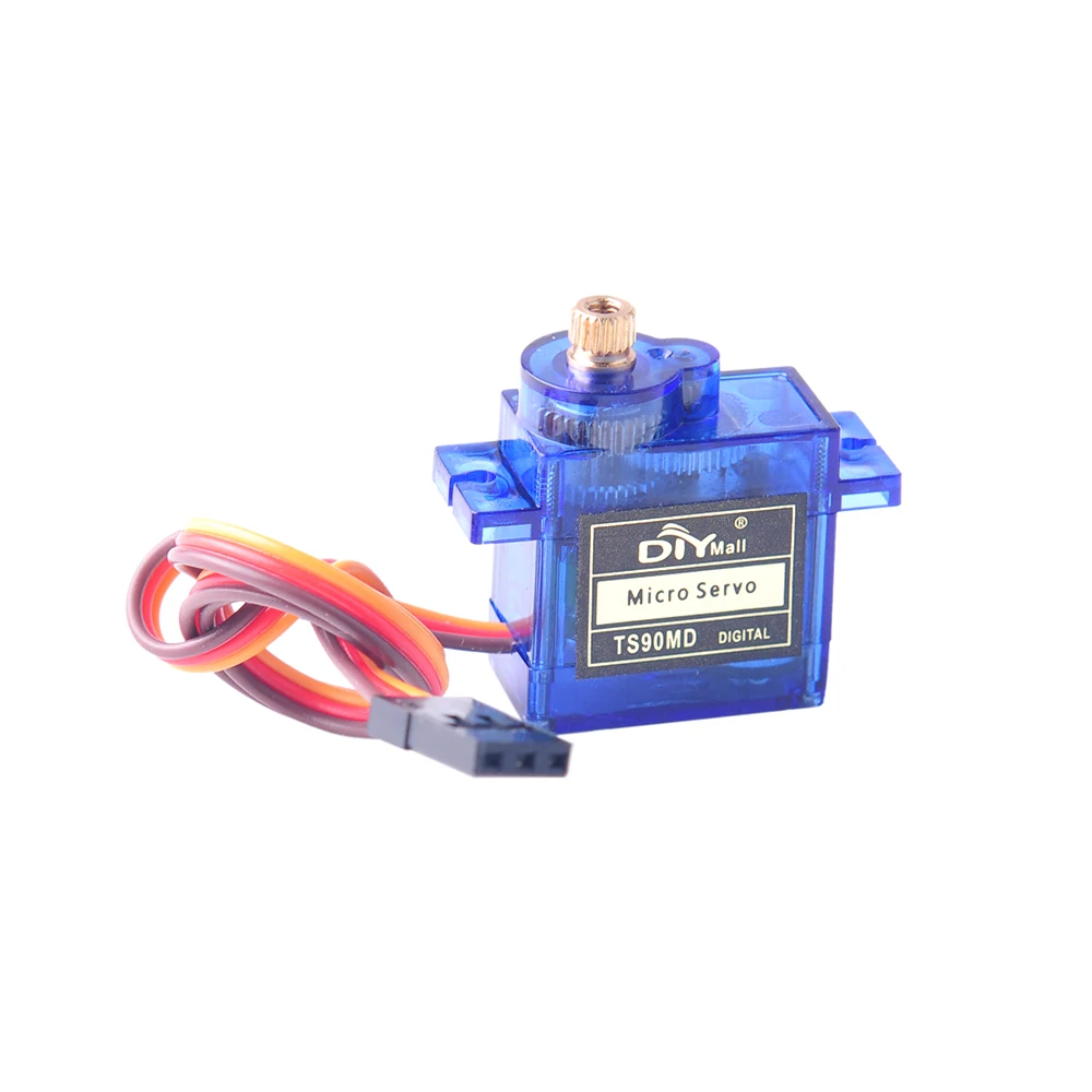 TS90MD Micro Servo Motor Set 90/180/270 degree Angle controllable 4.8V-6V Metal gear simulation steering gear for RC Planes 9g