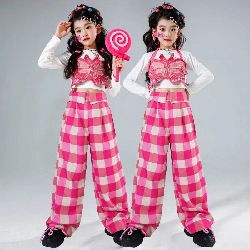 Jazz Dance Girls Clothing Dopamine Catwalk Fashion Girl Group Jazz Costume Hiphop Children's Street Dance Set