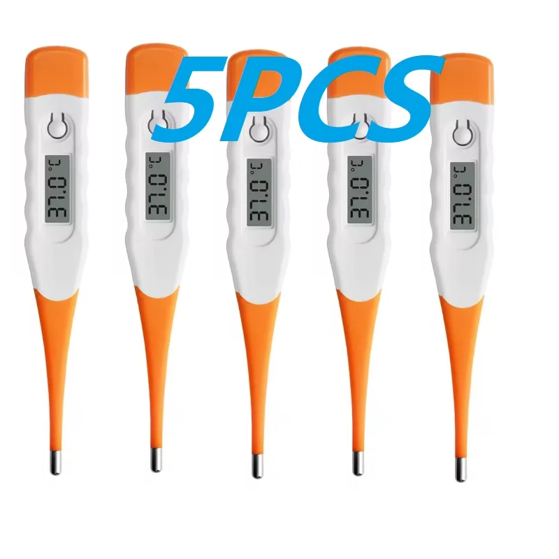

5pcs/SET Medical Digital LED Equipment Tool Soft Head fast Thermometer For Body Ear Household Adult Children Oral Armpit