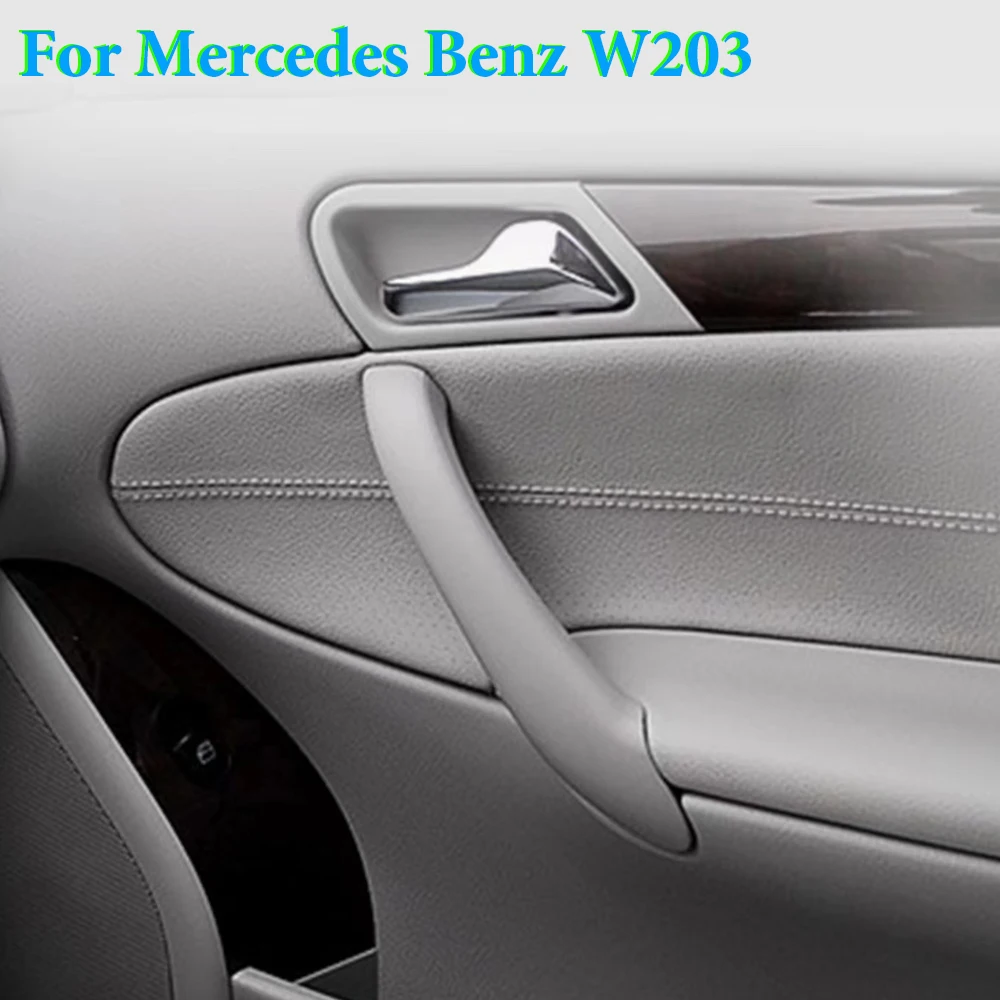 

Car Inner Handle Interior Door Panel Pull Trim Cover Gray Beige Black left Right For Mercedes Benz C Class W203 2000-2007