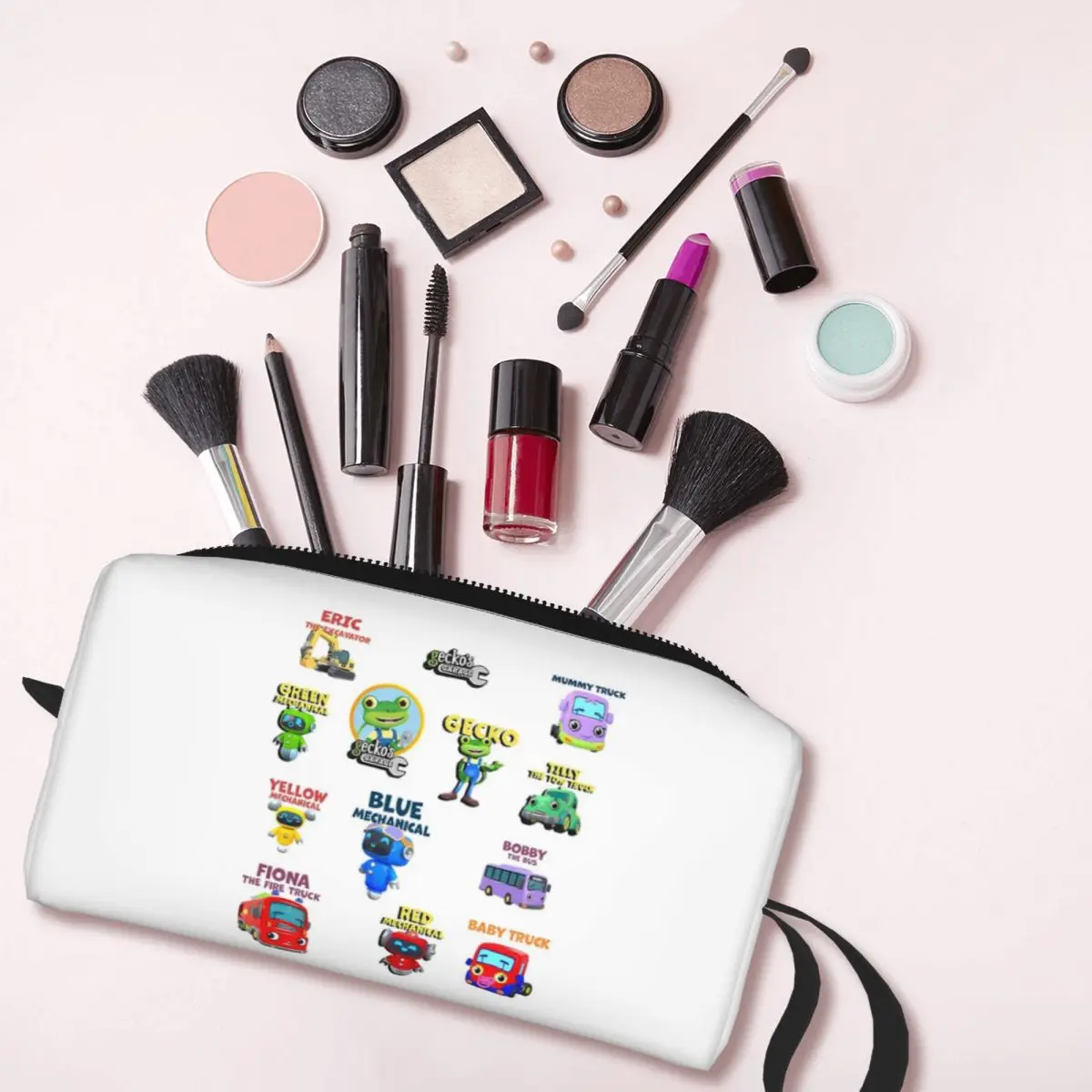Garage Geckos Pack 13 Gecko For Garage Geckos Bolsa de maquillaje Organizador de cosméticos Kit Dopp para mujer Estuche de viaje para lápices de belleza