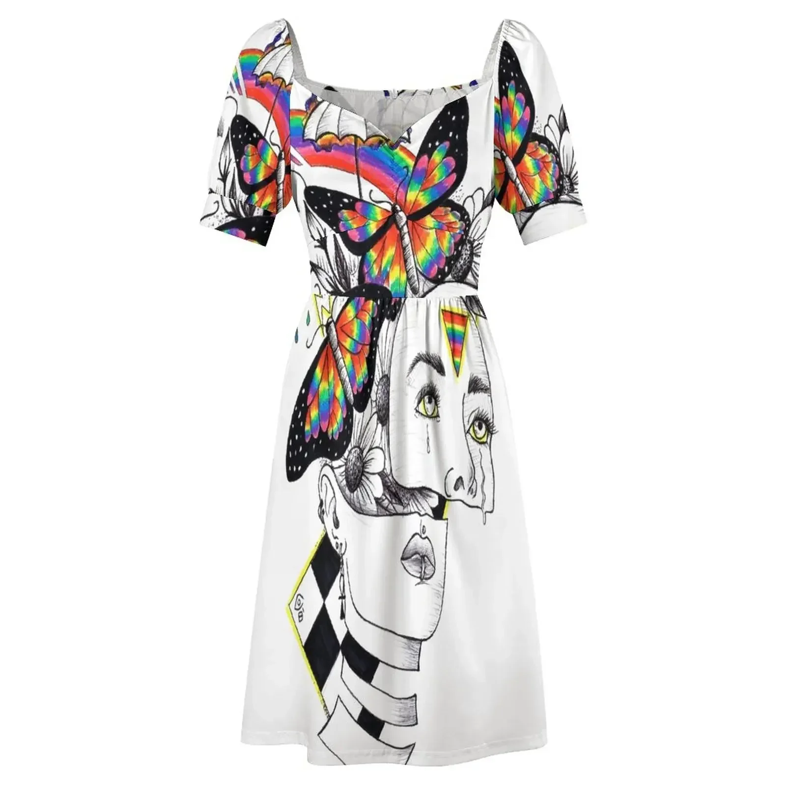 무조건 8 년 반팔 드레스 웨딩 게스트 드레스 2025 여성 드레스 여름