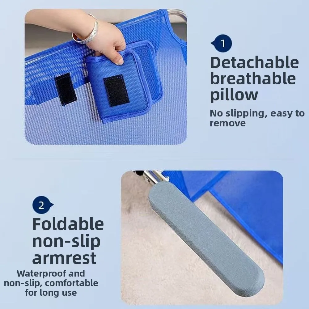 Comfortable Adjustable Bed Backrest Breathable Non Slip Backrest Support Stainless Steel Foldable Elderly Backrest Chair Elderly