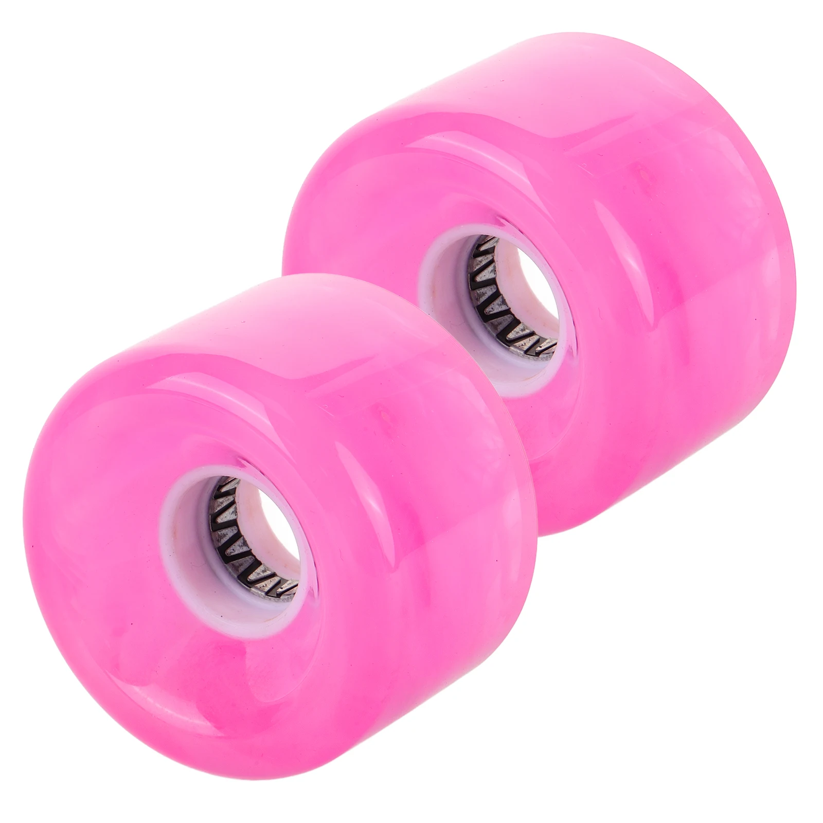 

2pcs Skateboard Glow Wheels Pink Transparent PU Cruiser Replacement Flashing Skateboarding Accessories