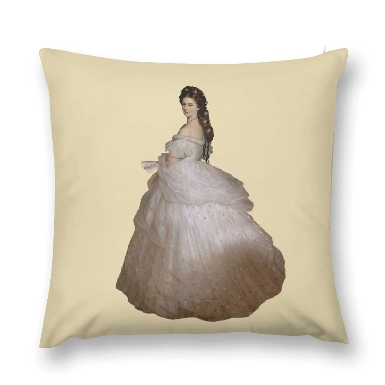 

Empress Sisi Elisabeth of Austria - Painting Detail Throw Pillow Cushions Cover Cushion Child Decorative pillow case pillow