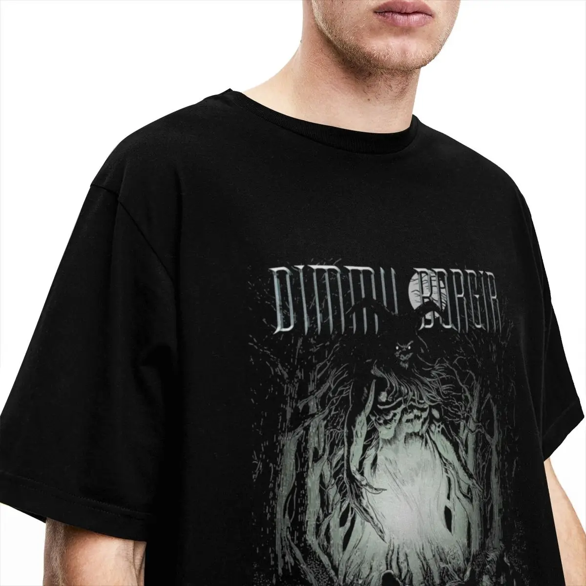 Fun Dimmu Borgir Black Metal Band T-Shirts Men Women O Neck Cotton Witches Dance Short Sleeve Tees Party Clothing