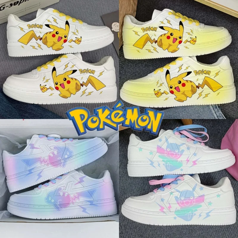 2024 New Sakura Pikachu Co branded Men's Shoes Trend Limited Edition Anime Spring Couple Gradient Women's Shoes Gift