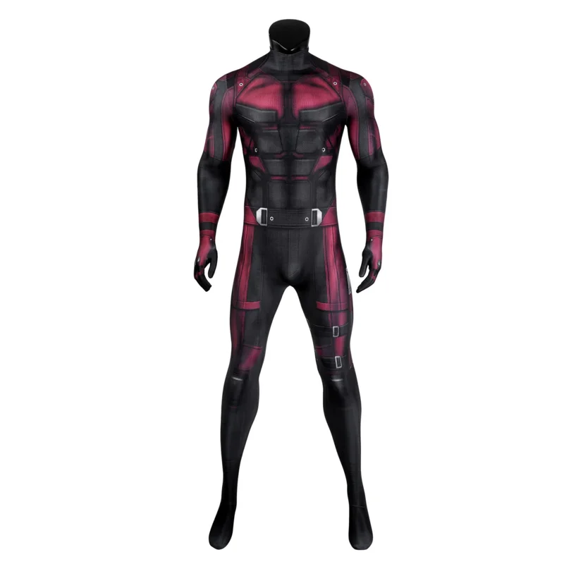 Movie Daredevil Cosplay Matt Murdock Costume 3D Print  Stretchy Bodysuit Mask Halloween Carnival Jumpsuit Superhero Costume