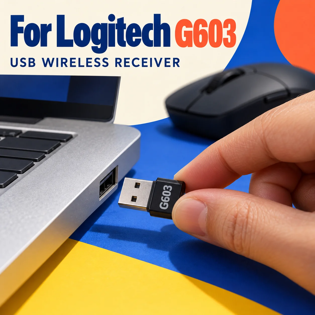 Replacement USB Receiver 2.4G Wireless USB Dongle Mouse Receiver Adapter Fit for Logitech G603 Wireless Mouse