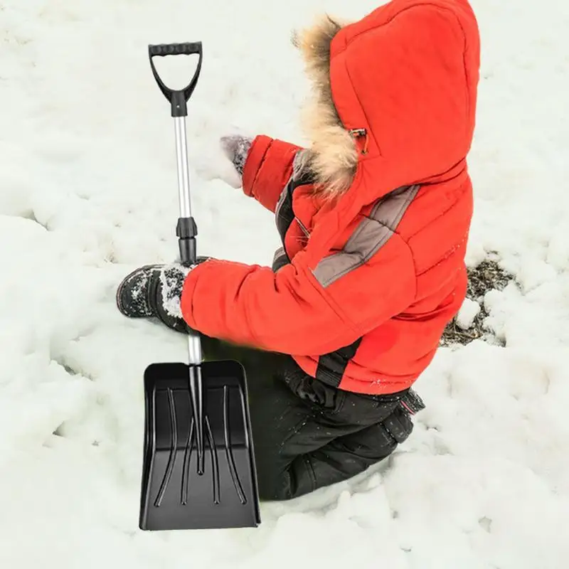 Kids Shovel Snow Removal Tool With D-Grip Handle Multifunctional Sleigh Shovel Kids Digging Snow Shovel For Car Driveway Garden