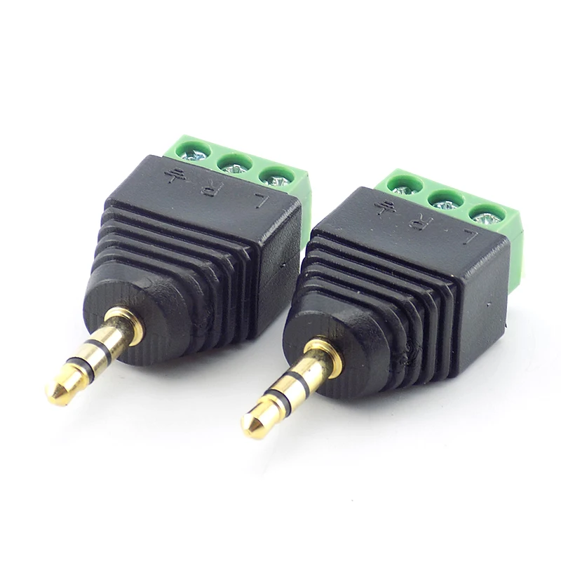 2 قطعة 3.5 مللي متر جاك سماعة التوصيل 3 القطب ذكر ستيريو لحام موصل الصوت رئيس إلى محطة التوصيل G3