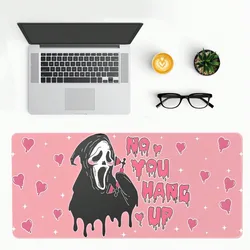 Halloween Pink Gaming Mouse Pad Large Extended Desk Mat Stitched Rubber Bottom Keyboard Mouse Mat for Pc Computer Office Gaming