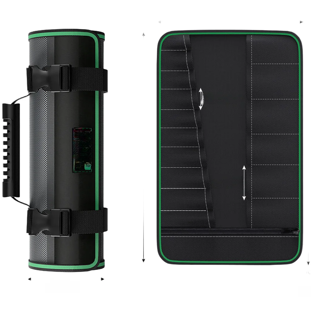 1PCS Heavy Duty Toolkit Adjustable Fastener 1680D Oxford Tool Roll Storage Bag With 16 Pockets And Zipper Storage Tools