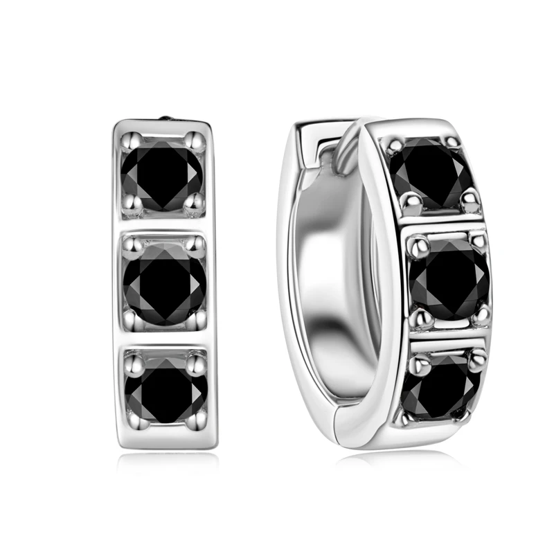 IOGOU Hoops Earring for Men D Color Moissanite Huggie Earrings Sparkling Jewelry 2023 Women 925 Sterling Silver Accessories Gift