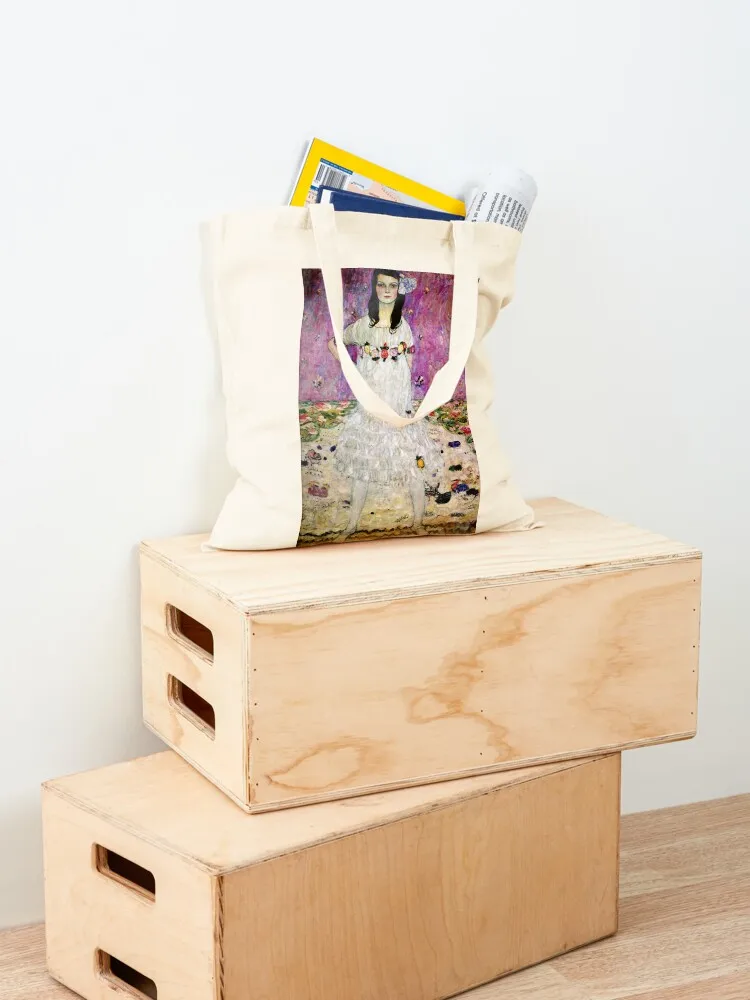 Gustav Klimt Portrait of Mada Primavesi Art Nouveau Symbolism Tote Bag Customizable tote the cute
